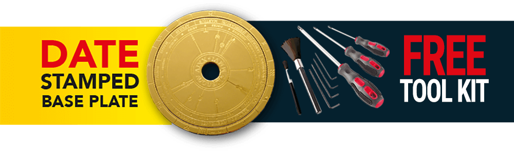 Date stamped base plate